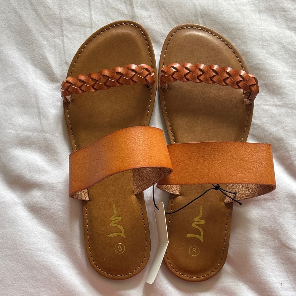 Elegant Tan and Orange Sandals for Women